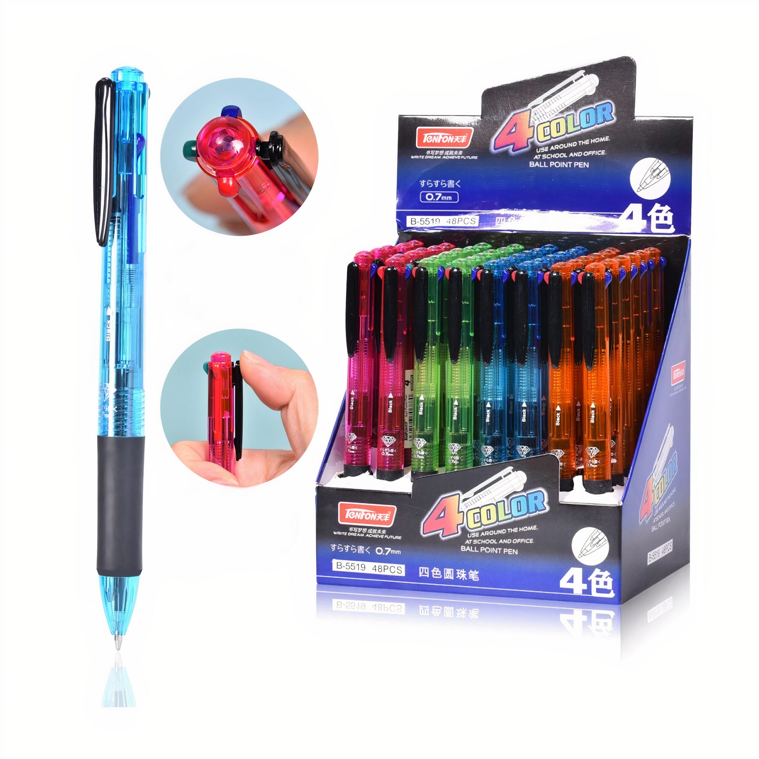 Pix cu 4 Culori 48/set din Plastic,14cm Diferite Culori Engros