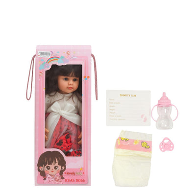 Păpușa Reborn 55cm din Silicon Vinil Moale, cu Păr Lung Bebe Realist cu Accesorii Diferite Modele Engros