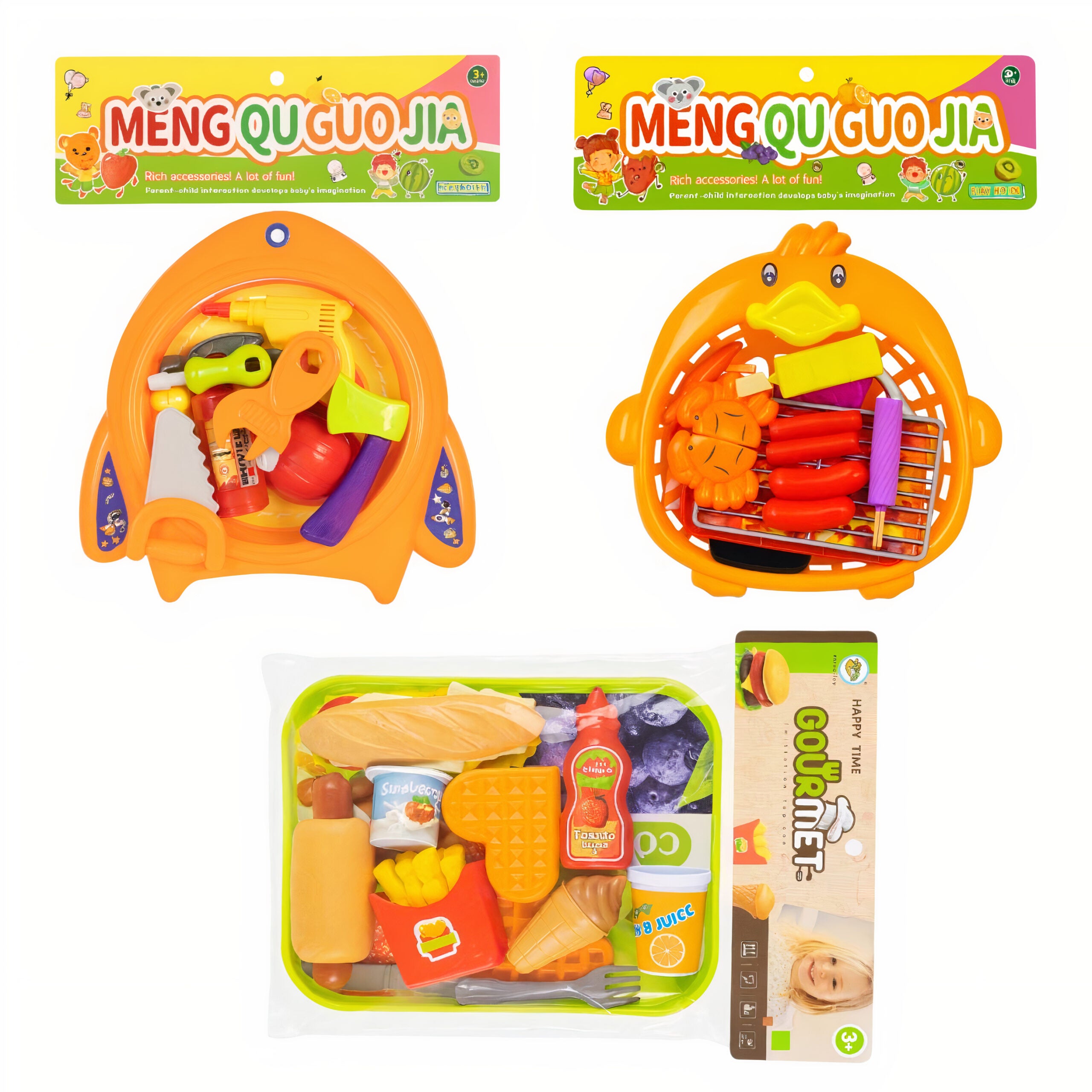 Jucarii pentru Copii cu Mancare si Constructii, in Tavita din Plastic Diferite Modele Engros