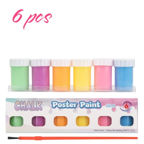 Acuarele la Borcan 22ml Chalk 6/set, Diferite Culori cu Pensula Engros