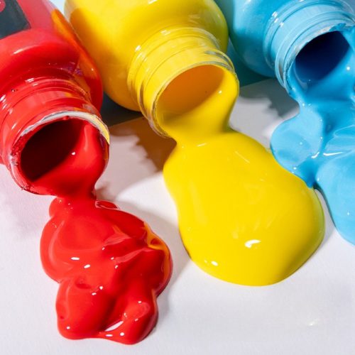 Acuarele la Borcan 25ml pe Baza de apa 6/set Diferite Culori, cu Pensula 15cm Engros