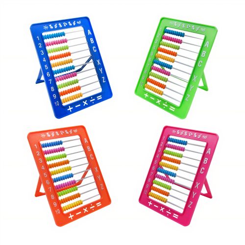Numaratoare Scolara, 18x13 cm, Model Numere si Litere, 100 de Bile, Diferite Culori Engros