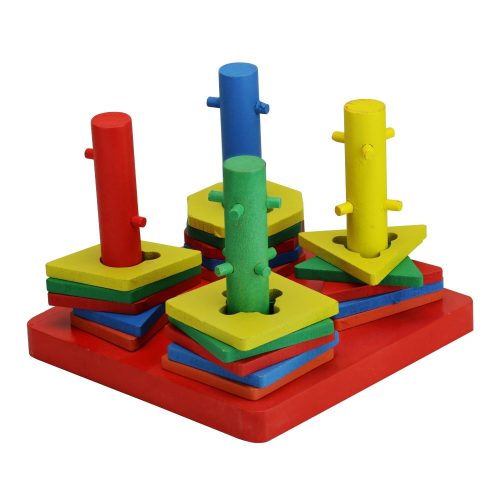Jucarie educativa de lemn pentru copii cu diferite forme de separat engros