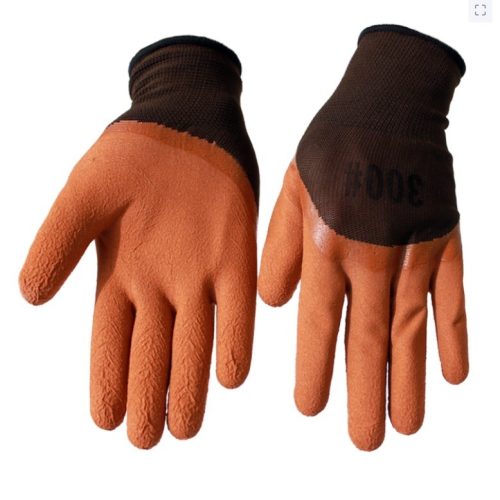 Manusi de Protectie Acoperite cu Latex 12/set, Marimea 10, Negru si Maro, 29-46 Engros