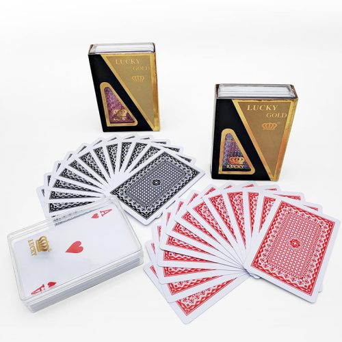 Carti de Joc 12/Set, din Plastic, Pachet Auriu Engros