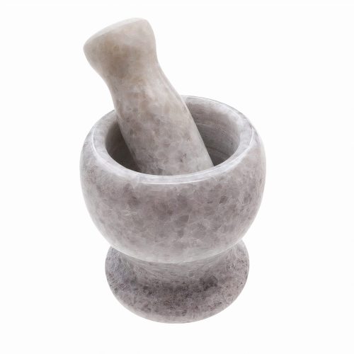 Mojar 11x9x8 cm, cu Pistil 13 cm, din Marmura, 1649 g Engros