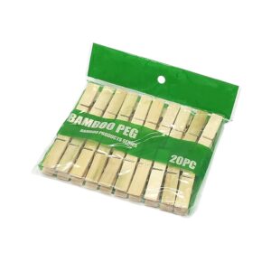 Carlige pentru Rufe 20/Set, din Bambus Engros