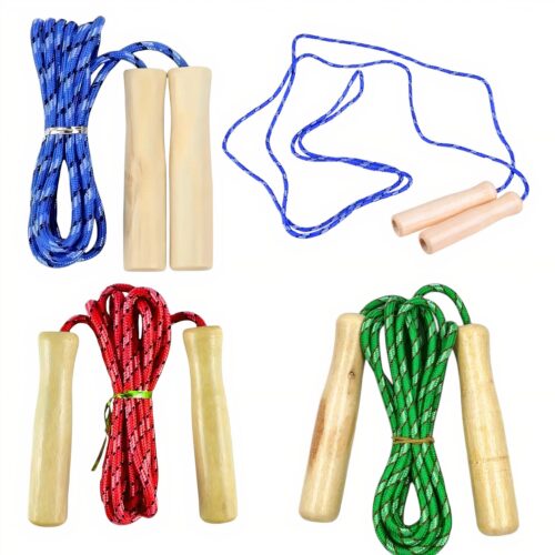 Coarda de Sarit pentru Copii 2m din Sfoara cu Maner din Lemn, Diferite Culori Engros