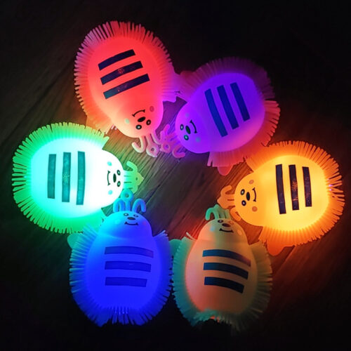 Jucarie Antistres 12/set cu Lumina 12cm din Cauciuc, Diferite Culori Engros