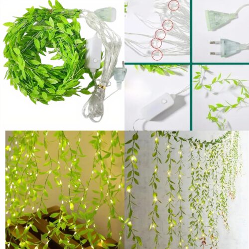 Ghirlanda din Frunze 2x2cm, cu LED Engros