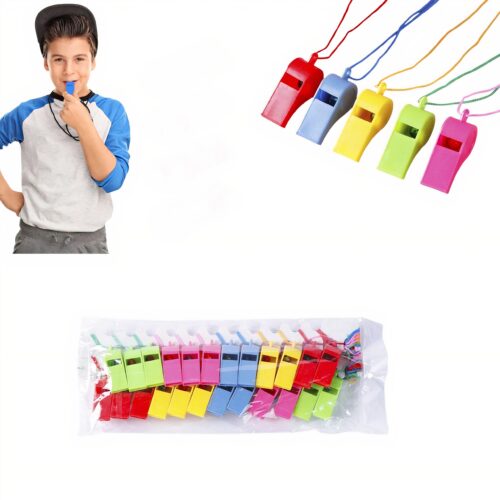 Fluier 24/set din Plastic 4cm, Diferite Culori Engros