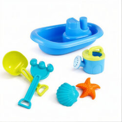 Barcuta de Jucarie 26x16cm cu Accesorii pentru Nisip 5/set, din Plastic Diferite Culori Engros