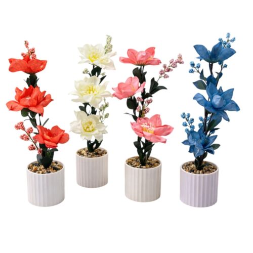 Flori Artificiale in Ghiveci 35cm, Diferite Culori Engros