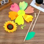 Morisca de Vant 70cm, Forma Floare Cameleonica Engros