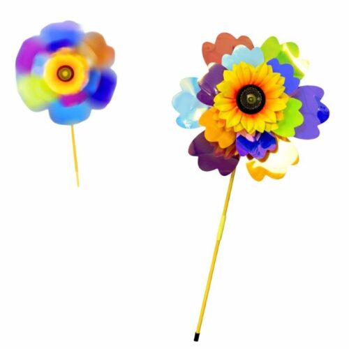 Morisca de Vant 2/set pentru Gradina 40cm Forma de Floare, din Plastic, Diferite Modele Engros