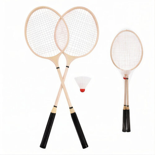 Palete Badminton 2/set din Lemn 63cm, cu Fluturas din Plastic Engros