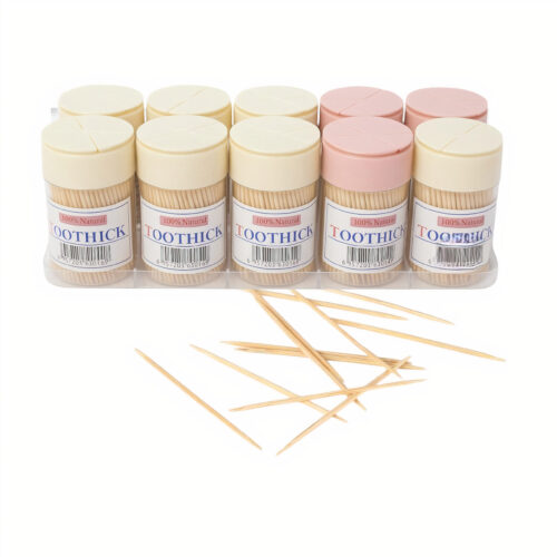 Scobitori 7cm, din Bambus in Tub 10/set de Plastic Engros