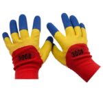 Manusi de Protectie Acoperite cu Latex ,12/set, Marimea 10, Albastru, Galben si Rosu Engros