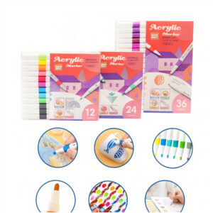 Markere Acrilice 24/set pentru Desen, 13cm Diferite Culori Engros 1 Markere Acrilice 24/set pentru Desen, 13cm Diferite Culori Engros