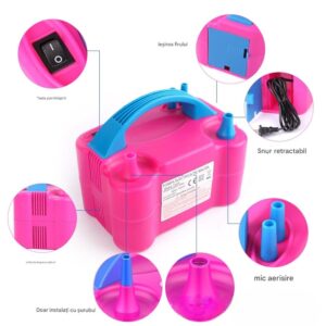 Pompa Electrica pentru Baloane, 17x10x8cm, Portabila, cu 2 Moduri de Suflare Engros 3 Pompa Electrica pentru Baloane, 17x10x8cm, Portabila, cu 2 Moduri de Suflare Engros