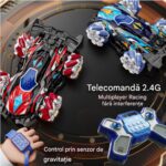 Mașină Electrica 27x18x8.5cm Control prin Telecomandă și Brățară Gesturi, cu Efecte de Lumină Sunet și Spray Diferite Culori Engros