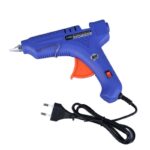 Pistol de Lipit cu Silicon 19x16cm Electric 110–240V, cu Buton Pornit/Oprit si  Duză Metalică de Precizie Albastru Engros