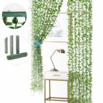 Perdea Decorativa pentru Usa 90x180cm, din Frunze Artificiale cu Bara din Lemn Engros