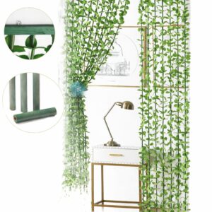 Perdea Decorativa pentru Usa 90x180cm, din Frunze Artificiale cu Bara din Lemn Engros