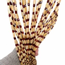 Perdea Decorativă pentru Ușă 90x180cm, din Mărgele din Lemn, cu Bară din Lemn Diferite Culori Engros