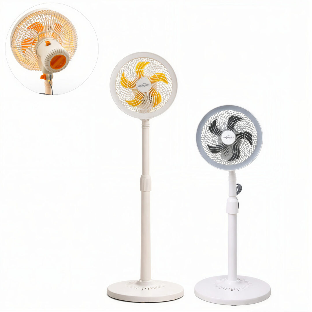 Ventilator cu Picior Reglabil 69–95cm Oscilație și Înălțime Ajustabilă, din Plastic Diferite Culori Engros