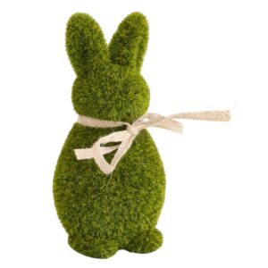 Iepuraș Decorativ de Paște 15cm, din Poliester, Model Iarbă Artificială cu Fundă Engros 1 Iepuraș Decorativ de Paște 15cm, din Poliester, Model Iarbă Artificială cu Fundă Engros