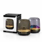 Boxă Audio Bluetooth Portabilă 13x11cm Model Cristal Acustic Mini, luminare LED Multicoloră USB Engros