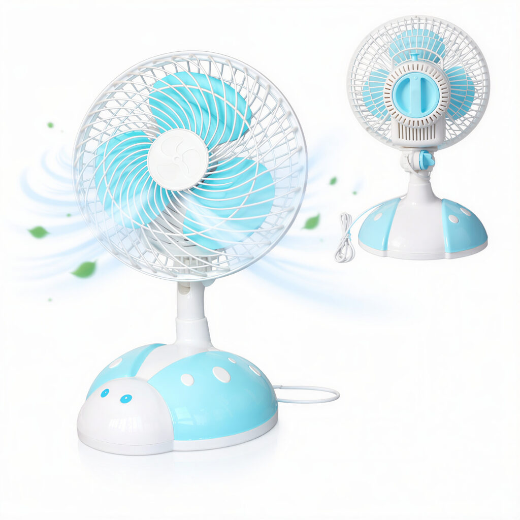 Ventilator Electric 25x20x15cm, Model Buburuză, Oscilant, din Plastic Engros