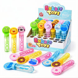 Tuburi de Baloane de Săpun 24/set din Plastic 14cm, Diferite Modele Colorate pentru Copii Engros